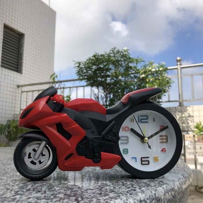 Rouge - Réveil de moto horloge numérique modèles de course montre pour enfants écoliers cadeaux décorat