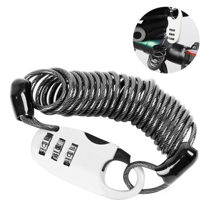 Cadenas de Vélo, Câble Antivol pour Vélo/Scooter/Motos/Portail Vélo,Câble de verrouillage.(Taille: 120cm Longueur x 23mm Dia/Poids: 0.9 kg Cadenas de Vélo, Câble Antivol pour Vélo/Scooter/Motos/Portail Vélo,Câble de verrouillage.(Taille: 120cm Longueur x 23mm Dia/Poids: 0.9 kg