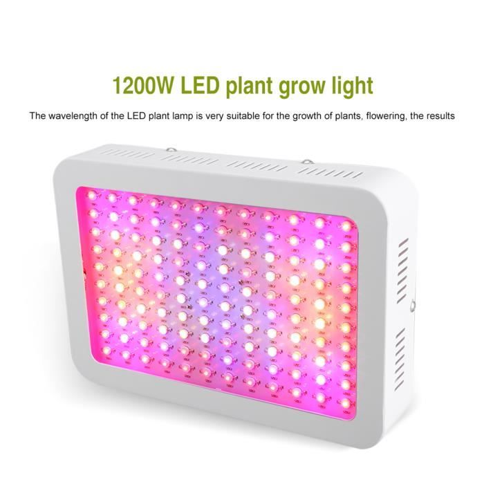 Lampe Horticole LED 1080 LEDs 8 Panneaux Spectre Complet - Minuterie Et 10 Niveaux Luminosité