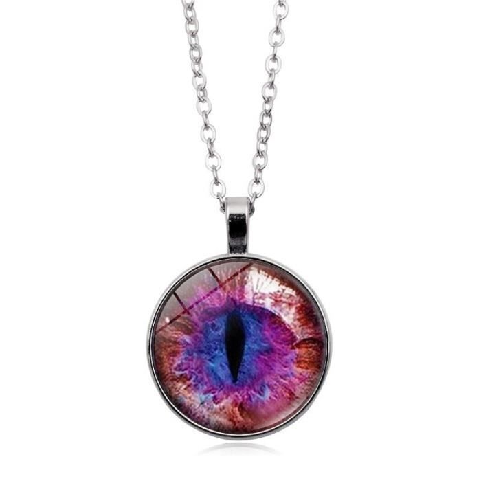 HDOYTXXM Collier œil Du Diable Scintillant Avec Accent En