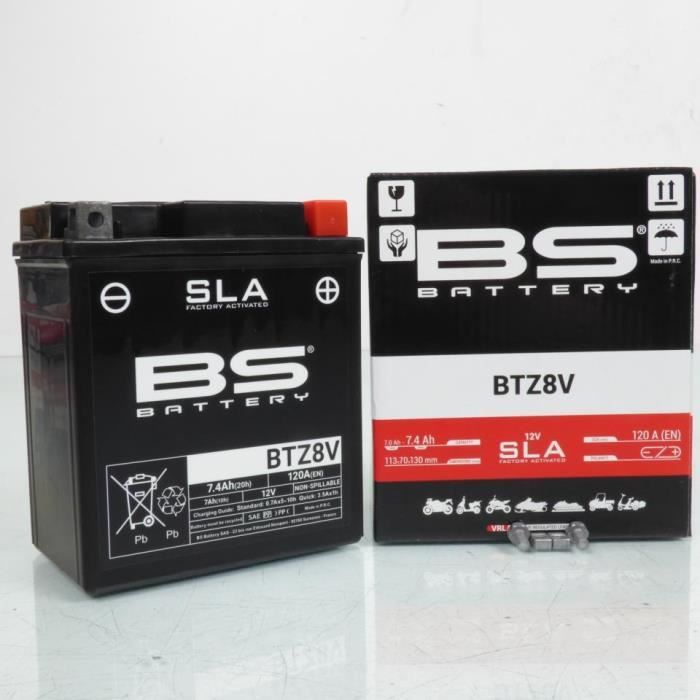 Batteria moto AGM SLA BS Battery 300756 BT4B -5, Nero