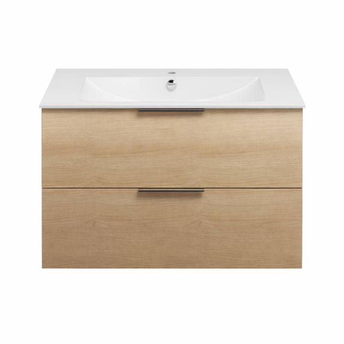 Meuble vasque 90 cm BURGBAD Olena chêne clair Meuble vasque 90 cm BURGBAD Olena chêne clair
