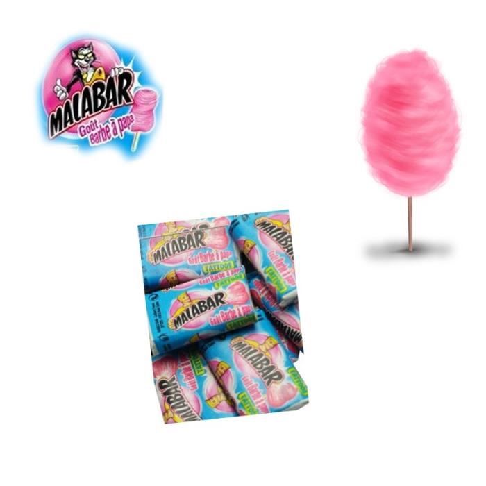 Malabar Barbe à Papa - Boîte De 200 Chewing-gums - Goût Iconique, Made In France