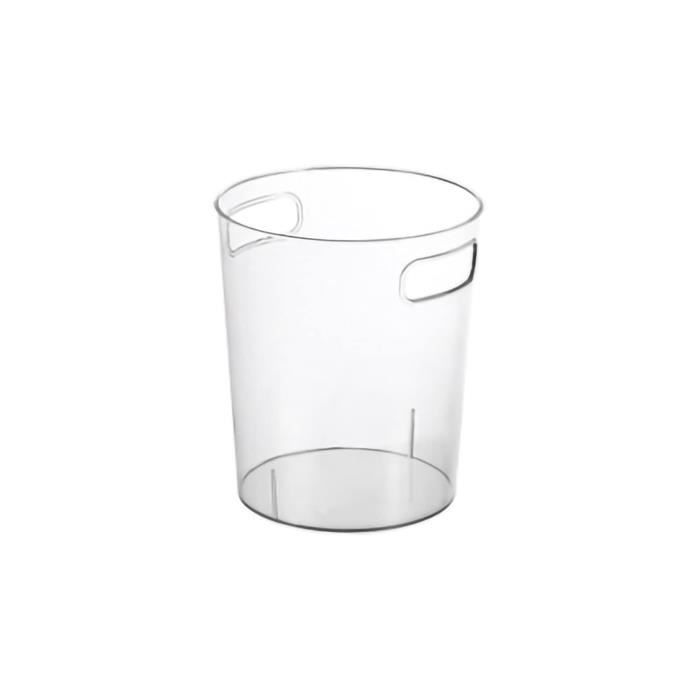 Poubelle Ronde En Bois 10L Avec Couvercle - Brun Pour Salle De Bain Et Cuisine