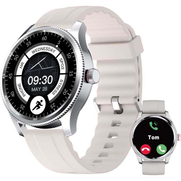 Montre Connectée Homme Femme 1.85" HD - Appels Bluetooth 110 Sports - Cardio Sommeil (Bleu)