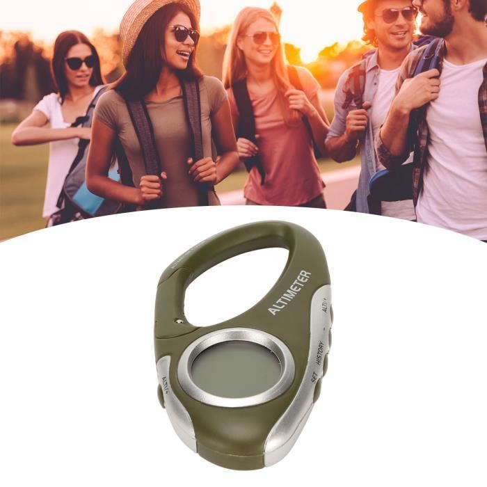 Prévision Météo Altimètre Électronique SHAPOKY Avec Mousqueton | Thermomètre Et Baromètre | Gadget Outdoor Pour Randonnée Accessoire Randonnée