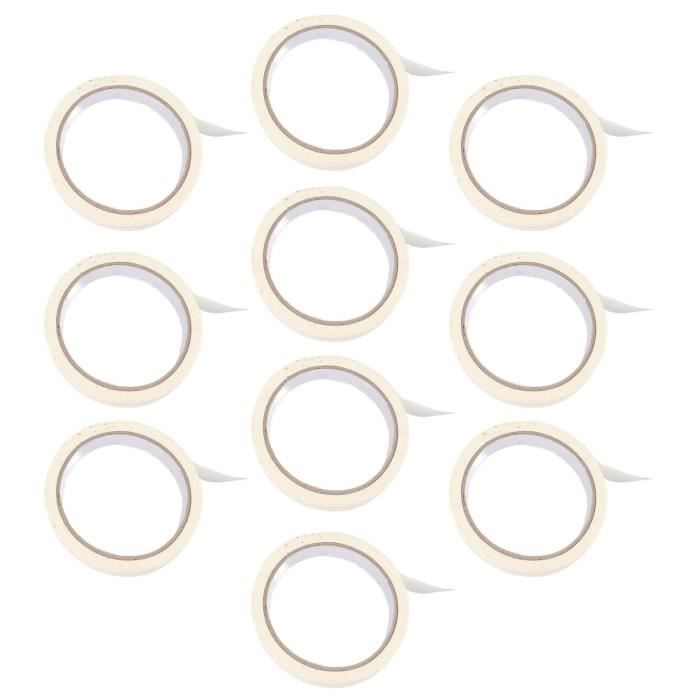 6 Rouleaux Ruban De Masquage 25 Mm X 20 M – Pour Peintres, Blanc, Adhésif Pro