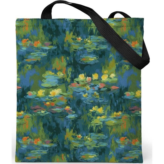 Grand Tote Bag Owl Brodé Aesthetic - Sac Fourre-Tout Femme En Toile Avec Fermeture Éclair, Poches Intérieures, Idéal Shopping, École, Voyage