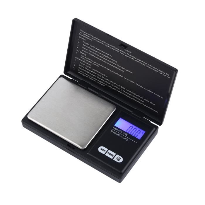 Q117221 Balance de poche 200g X 0.01g Pocket Digital Scale Portable Gram Bijoux Or Argent Pièce Herb