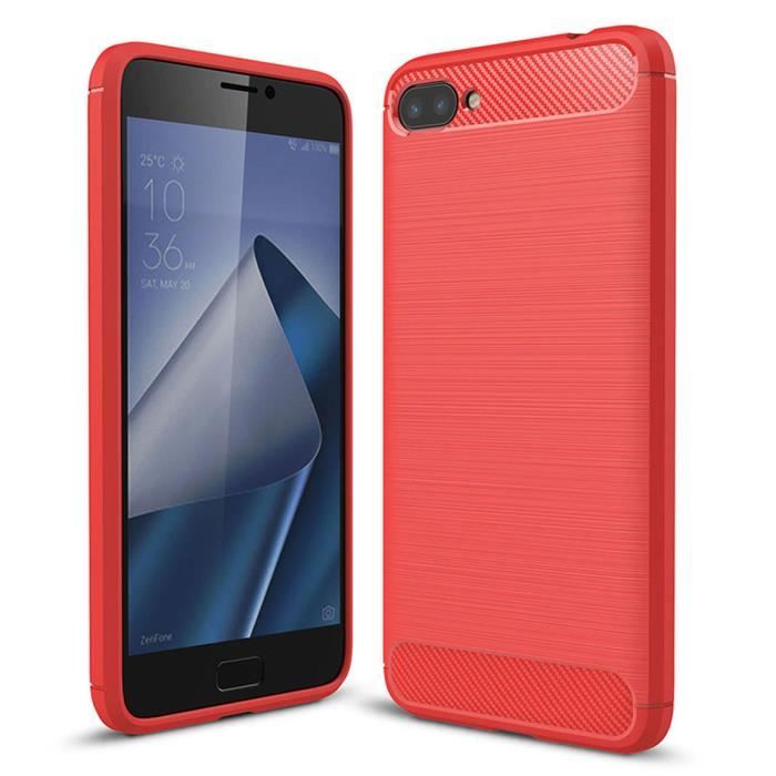 ebestStar - Cover Compatibile con ASUS Zenfone 4 Max ZC554KL (PRO, Plus) Custodia Protezione Silicone Gel TPU Morbida e Sottile con Pelle Design, Nero [ Apparecchio: 154 x 76.9 x 8.9mm, 5.5