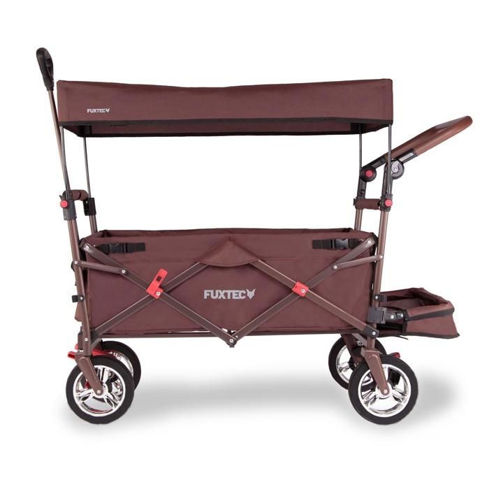 Chariot de transport enfant - Marron - FUXTEC Smart Cruiser - pliable charge 75 kg