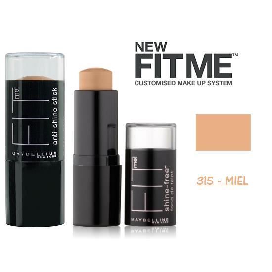 Fond de teint FIT ME Stick 2 en 1 Gemey Maybelline Achat / Vente fond de teint base Fond de