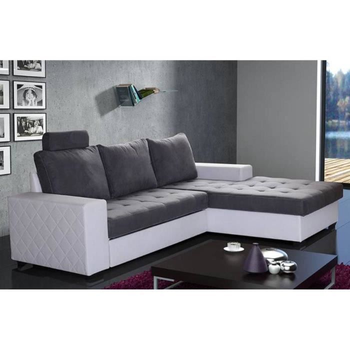 Canapé Dangle Gigogne Convertible Waterford 140cm Gris Et