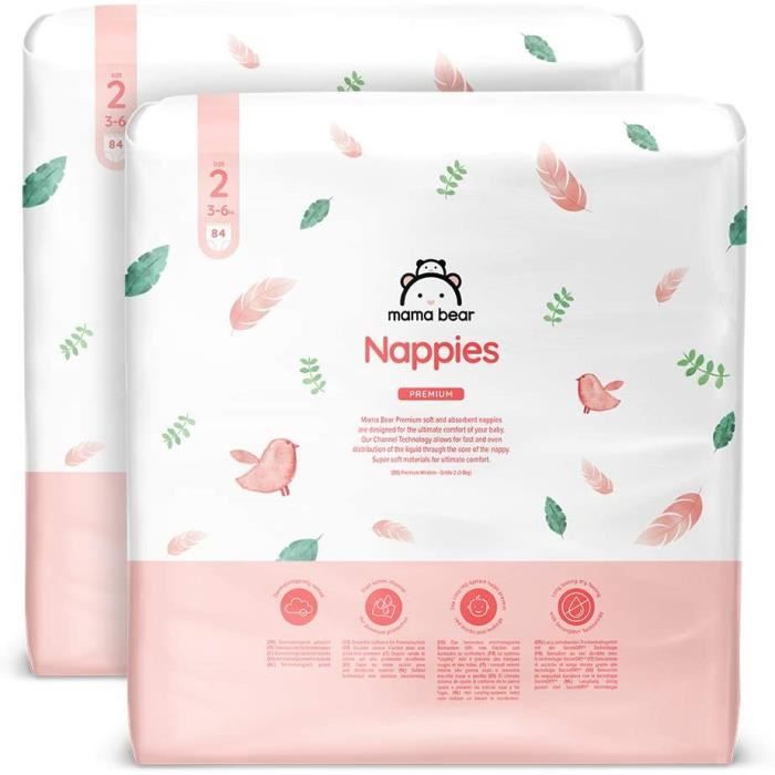 Couche Jetable Bebe Limics24 Amazon Mama Bear 168 Couches Premium
