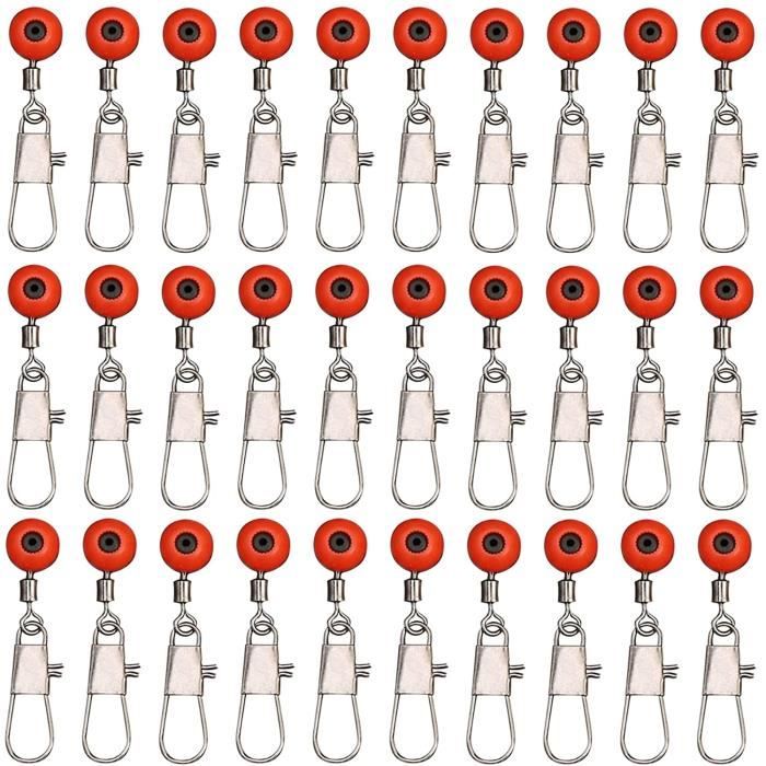 200 Pcs Émerillons Baril Avec Agraphes Interlock - Tailles 2# à 10# - Ultra Résistants Pour Pêche En Mer Et Eau Douce