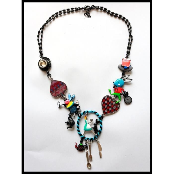 Collier Long LOLILOTA Avec Pendentif éléphant, Plumes Et Perles Multicolores - Neuf Avec étiquettes