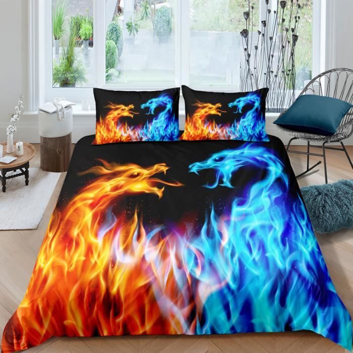 Housse de Couette Rouge Dragon main image 1