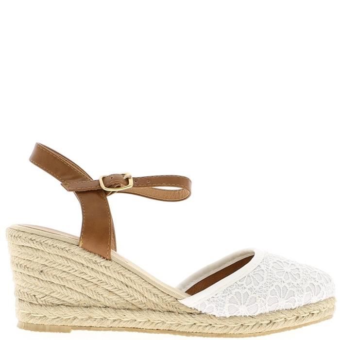 espadrille blanche compensée
