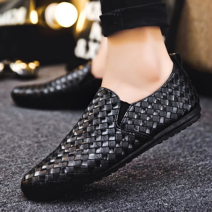 Mocassins En Cuir Noir Pierre Balmain Pour Homme - Taille US 9 / EU 42, Occasion