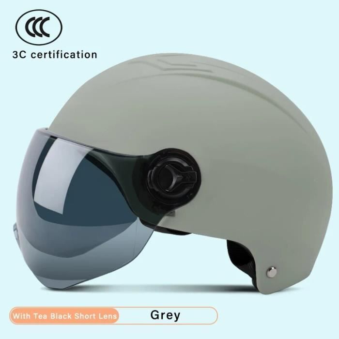 Demi-Casque Moto Multi-Sports - Léger, Pare-Soleil, Taille 45-65 Cm, Pour Scooter Et Cruiser - 6