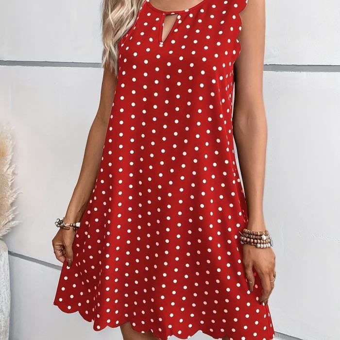 Robe portefeuille à col de chemise et à rayures sans manches