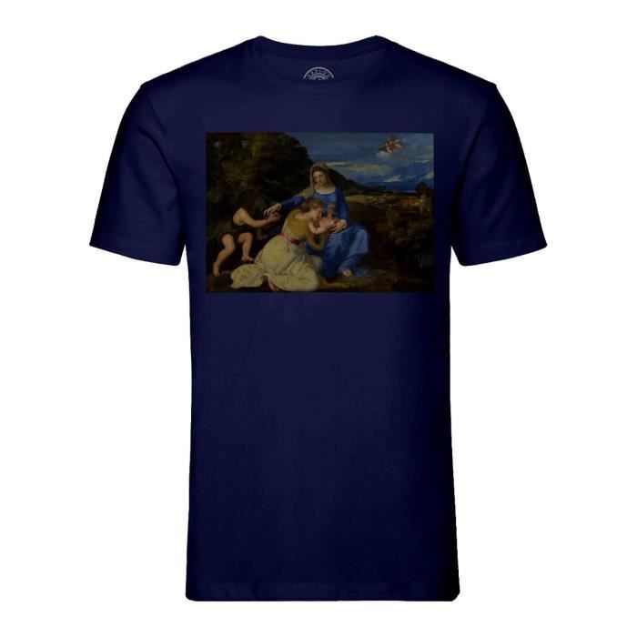 T-shirt Homme DFND Bleu - Taille L, Col Rond, 100% Coton, Manches Courtes, Très Bon état