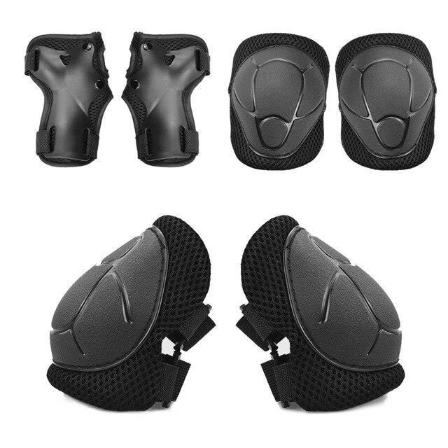 80Six Kit Protections Multi-Sports Enfant – Genouillères, Coudières, Protège-Poignets, Mousse EVA, Sangles Réglables