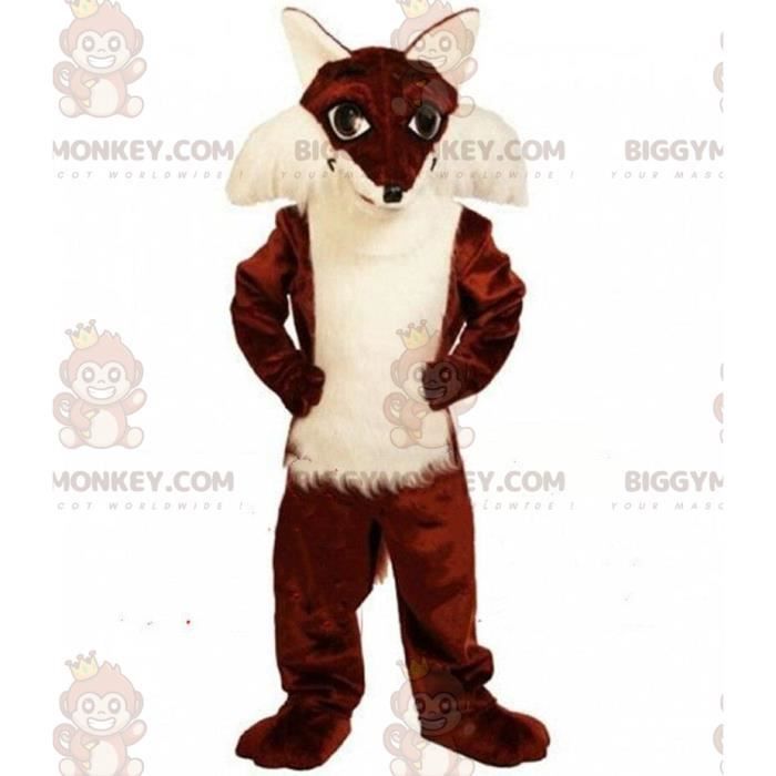 Costume de mascotte BIGGYMONKEY�?� de beau renard marron et blanc, costume de renard - Cdiscount 