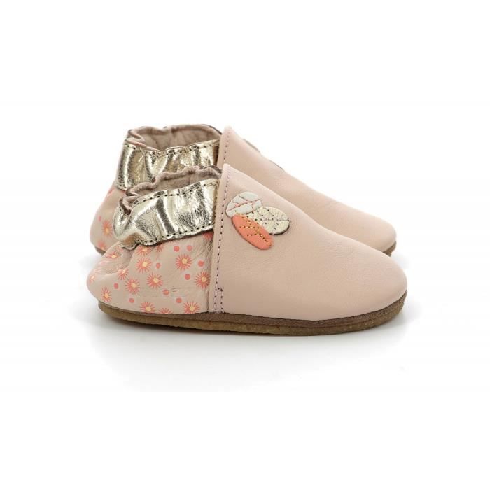 Robeez Baby-Mädchen Krippenschuhe 'Leaf Season' – Weiche Krabbelschuhe Aus Leder