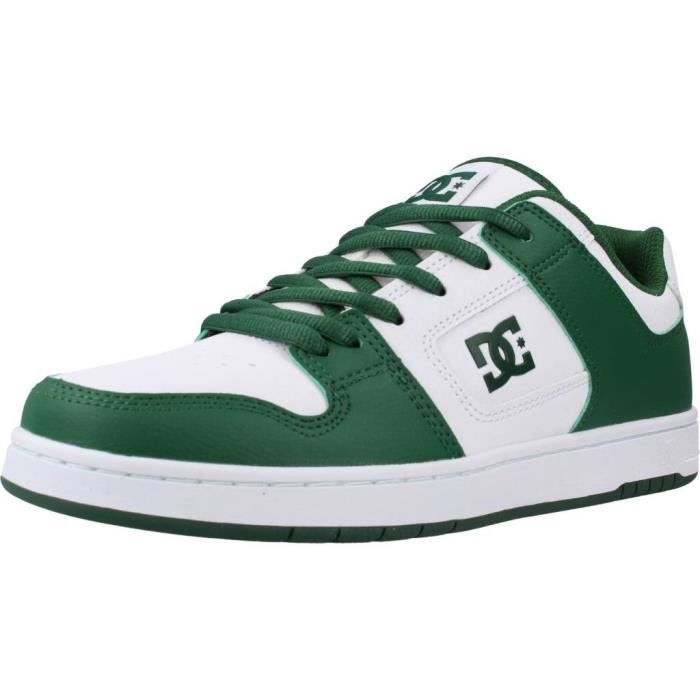Basket DC 136421 Homme Vert Lacets Plat Vert Cdiscount Chaussures