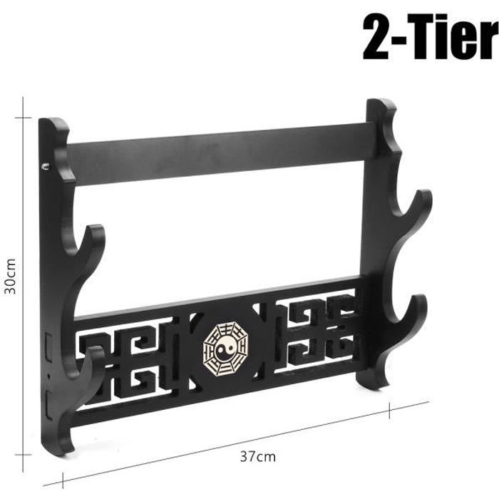 Z-fiber Support d'épée Katana support mural 1 paire de tapis en velours crochet réglable