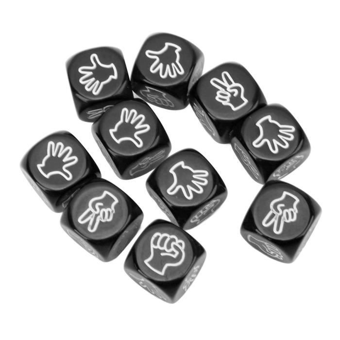 Lot De 10 Dés En Acrylique Multicolores - Pour Jeux De Société, 16mm, Faces 1 à 6