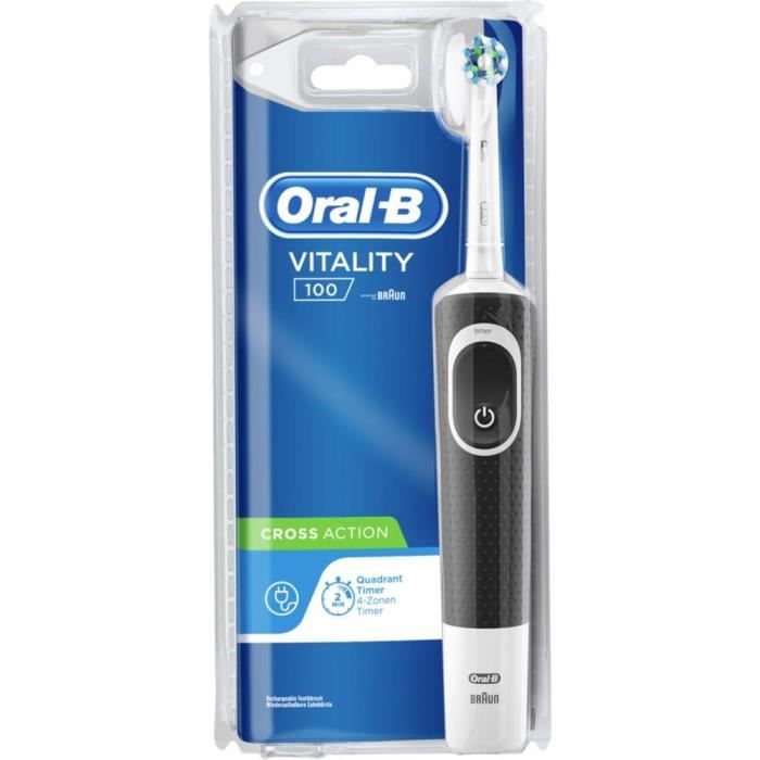 Brosse à dents électrique Oral-B Vitality 100 CrossAction black CLS 80312499 rotatif / oscillant noir 1 pc(s)