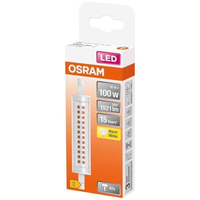 OSRAM - LED crayon slim R7S 78mm 11W 1521lm 2700K chaud