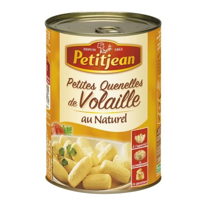 PETITJEAN - Petites Quenelles De Volaille Au Naturel 255G - Lot De 4