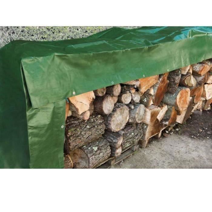 Bâche à bois - WERKA PRO - 1,5 x 6 m - Polyéthylène - Vert
