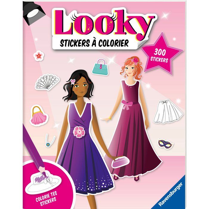 Livre De Stickers Ravensburger 13099073 – Dessin De Mode Robes De Soirée