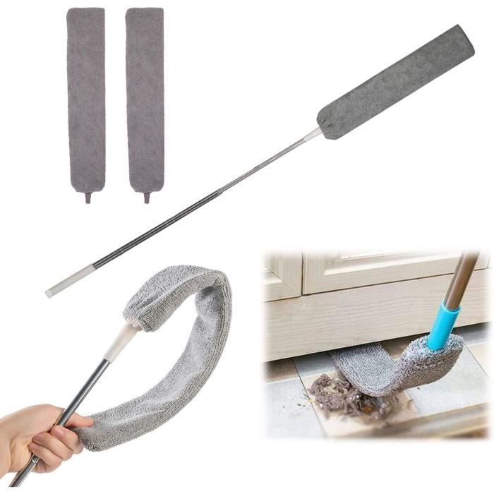 Brosse De Nettoyage Pour Radiateur - Set De 2 Brosses (microfibre 110 Cm Et Nylon 75 Cm), Tige Flexible Anti-rayures