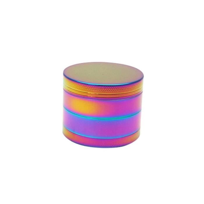 Grinder Rainbow 4 Parties - 40mm - Alliage Zinc - Aimanté - Spatule Incluse - Garantie à Vie