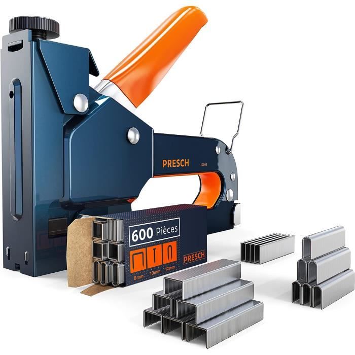 Agrafeuse Manuelle Powerfix Avec 1500 Agrafes Incluses - Neuf Sous Emballage, Garantie 1 Mois
