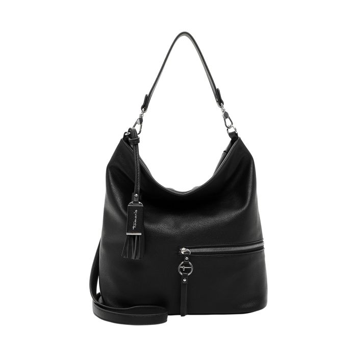 Sac à épaule - TAMARIS - Nele Hobo Bag - Noir - Zippée - Dimensions 37x32x5 cm