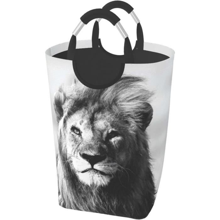 HOMURY - Panier à Linge Enfant Pliable Motif Lion - Imperméable - Rangement Jouets Ou Vêtements