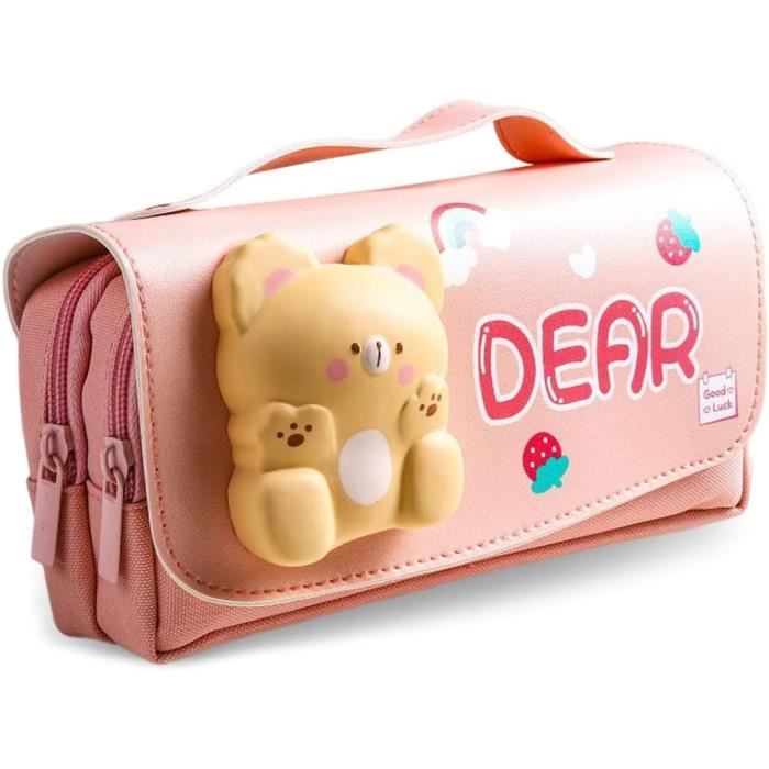 Kawaii - Trousse à Crayons Grande Capacité, Avec F... - Grandado