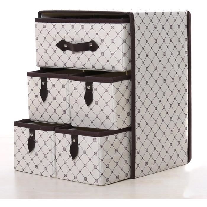 Boîte De Rangement Salle De Bain Pour Serviettes Hygiéniques - 2 Compartiments, Bois, Couvercle, Noir
