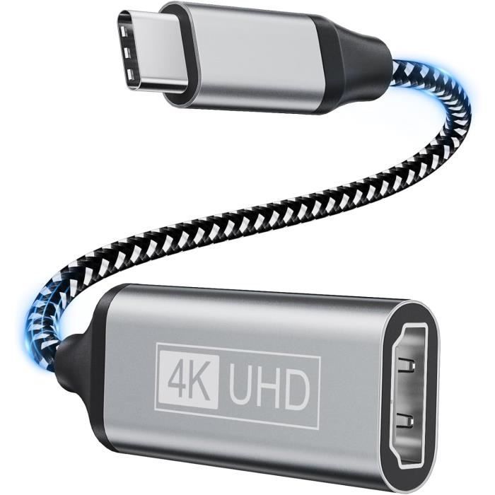Adaptateur USB-C Vers HDMI Momowin - 4K, Alliage Aluminium - Pour PC, Phone, TV, Projecteur