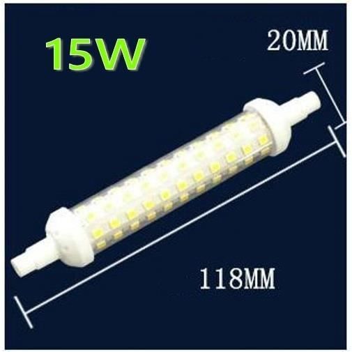 Ampoule LED R7s 78mm/118mm - 12W Équivalent 28W - Dimmable, Blanc Chaud - Pour Lampes De Salon, Projecteurs