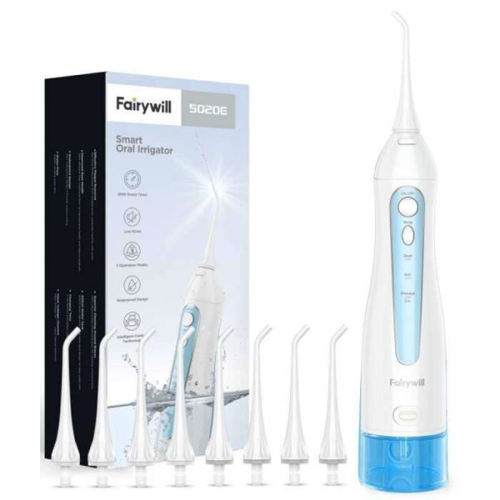 AS21341HYDROPULSEUR.Hydropulseur pour les dents 300 ML. rechargeable