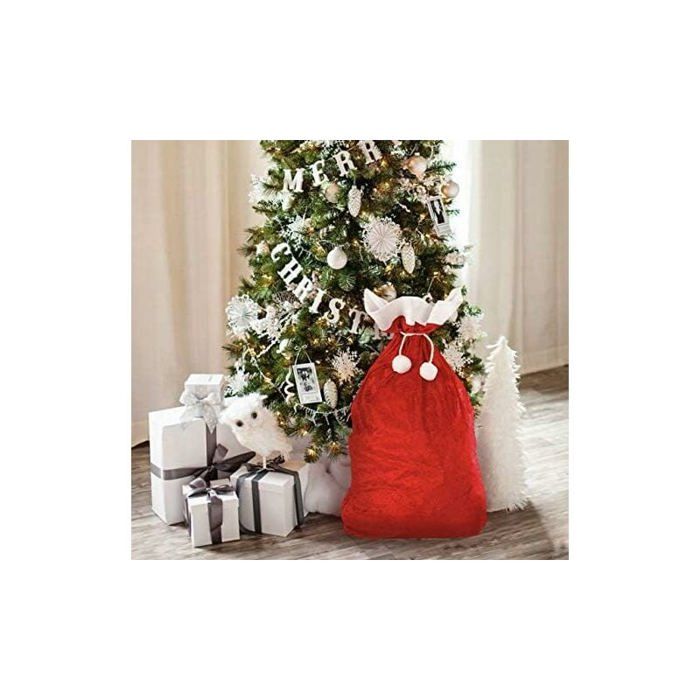Costume de Père Noël 7 pièces - Grande taille - Costume de Père Noël en velours - Pour homme et adulte - Taille L