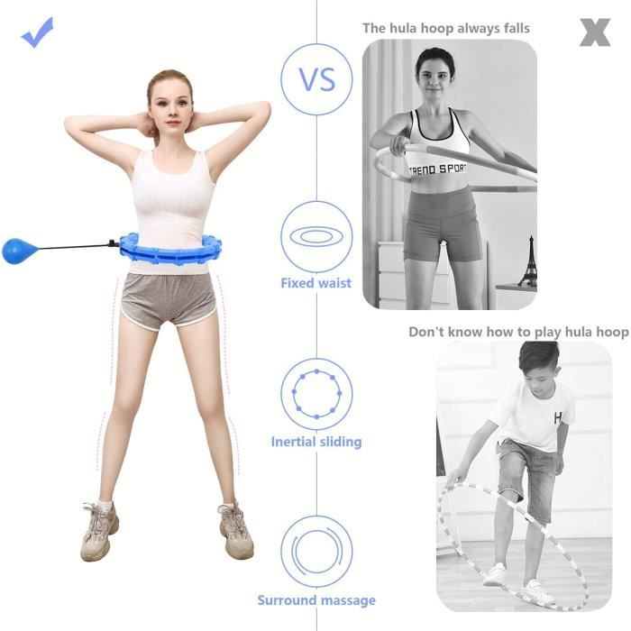 Sonkoloro Smart Hoop – Cerceau Intelligent Ajustable, Massage 360°, Compteur, Picots, Brûle 800 Calories/séance, Ne Tombe Pas, Pour Débutants Et Adultes