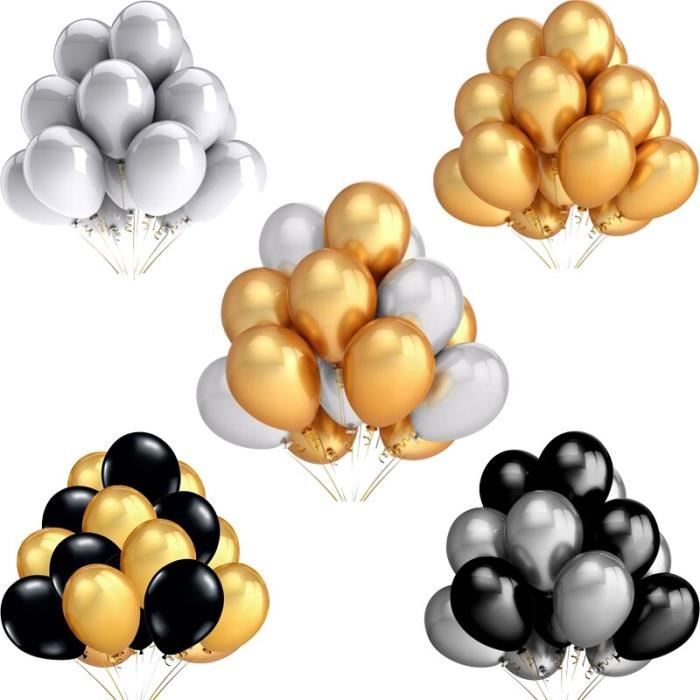 20 ballons à relier noirs en latex biodégradable 33cm